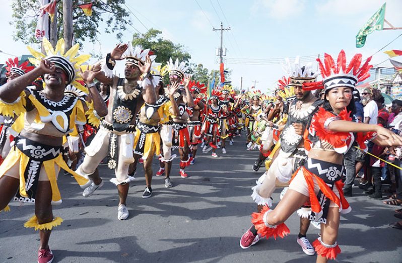 The Ministry of Indigenous Peoples’ Affairs (MoIPA) revellers performing a dance during the parade
