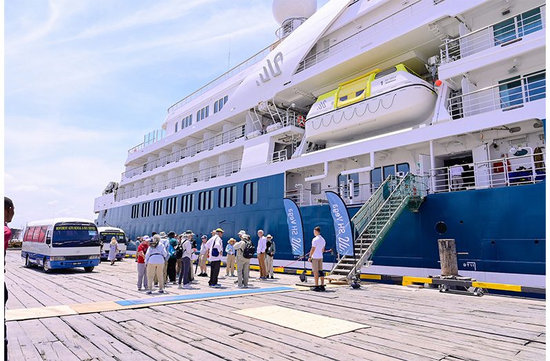 Originating in Barbados, SH Vega is designed for group-focused, high-end expeditions, often visiting less-travelled destinations such as Antarctica, the Arctic, and parts of South America, now including Guyana (Delano Williams photo)