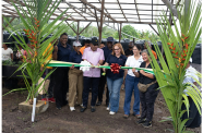 Women groups in Morawhanna and Smith Creek, Mabaruma, Region One, now have access to climate-smart shade houses. The two facilities which were funded by the Greater Guyana Initiative (GGI) and implemented by the Guyana Marine Conservation Society (GMCS), are expected to support community-led development and help communities respond to climate-related challenges (GGI photos)