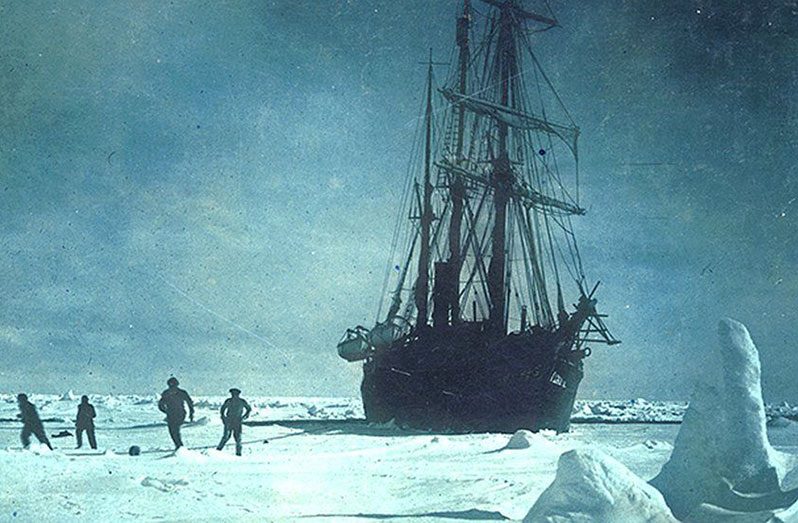 The Endurance was trapped in sea-ice for months before sinking to the deep in 1915 (BBC/GETTY IMAGES/SPRI photo)