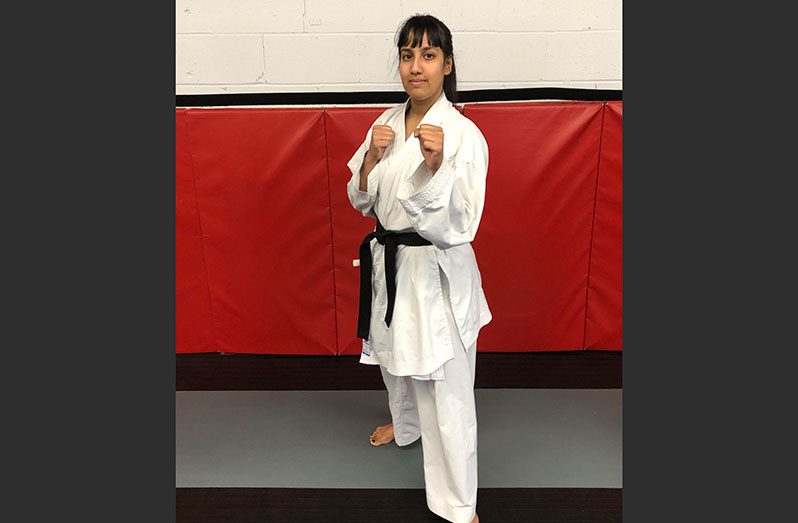 Alicia Sims at the Iron Fist Karate Dojo