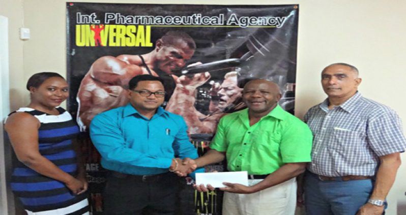 Donald Sinclair – Flex Night Managing Director receives the commitment of sponsorship from Mr. Reginald Persaud, Managing Director of IPA. The handover is witnessed by Ms. Atisha Isaacs, IPA Marketing Manager and Mr. David Gomes, Flex Night Director of External Resources.