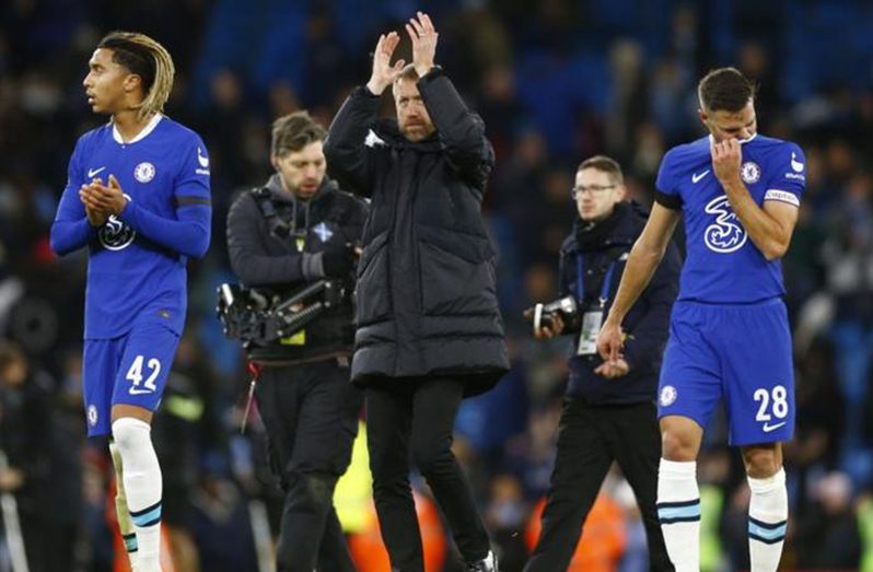 Graham Potter's Chelsea side did not register a single shot in the first half of their FA Cup defeat at Manchester City