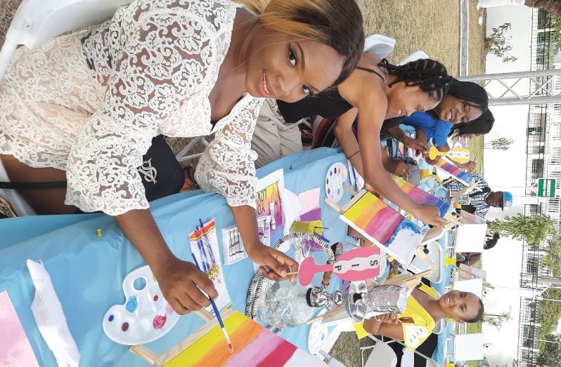 Scenes from Croal’s first ‘sip and paint’ event