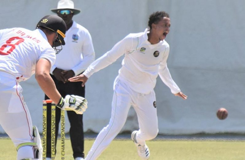 Guyana Jaguars fast-bowler, Nial Smith
