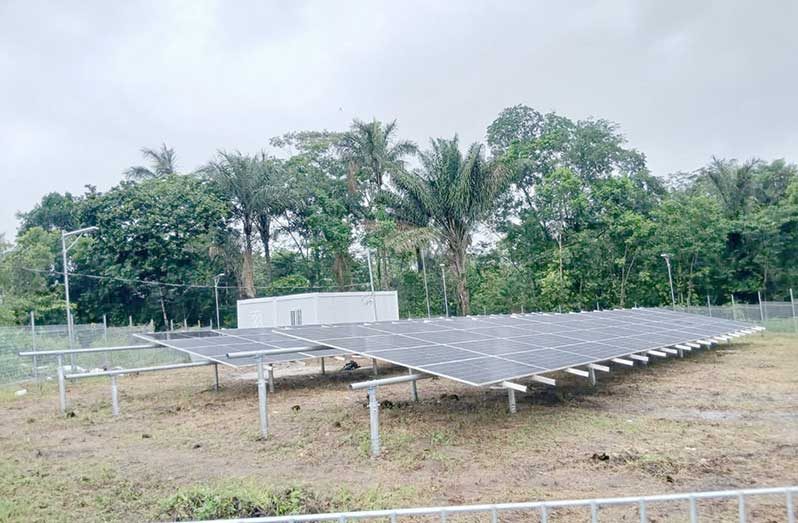Residents of White Water Village, Region One, are now benefitting from reliable and sustainable electricity following the commissioning of a new Mini Solar Farm. The government-funded project is providing 24-hour power to the village health centre and supporting improved healthcare, education and community services through clean, renewable energy (Vice-President Dr. Bharrat Jagdeo/Facebook)