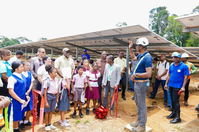 Guyana’s first 1.5 MW solar photovoltaic farm was commissioned at Bartica on Friday