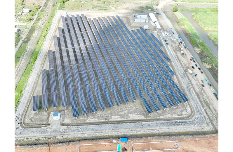 Aerial view of the Hampshire Solar Farm
