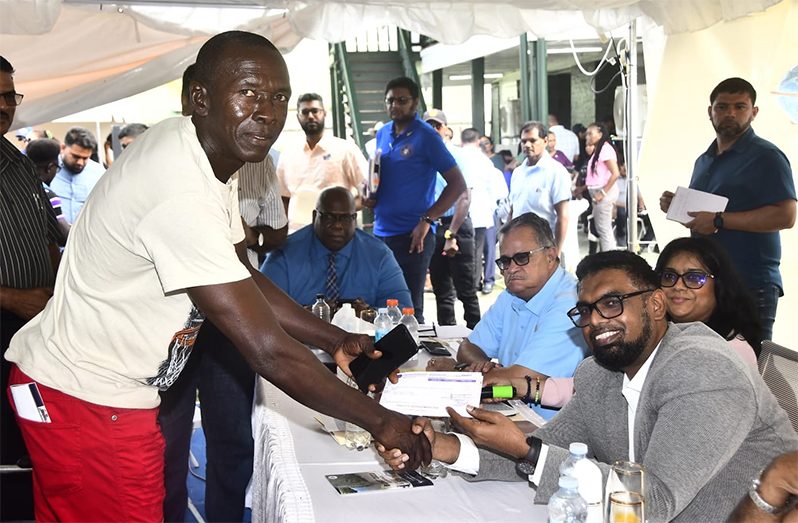 President Dr. Irfaan Ali has reiterated the government’s commitment to directly engage Guyanese and work closely with them to resolve whatever issues they may have and craft measures that would effectively enhance the lives of every citizen (Adrian Narine photo)
