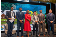 Journalist Ryan Bachoo and the Ministerial Panel, which included Minister of Tourism, Agriculture, Fisheries, Heritage and the Environment for the Turks and Caicos Islands, Zhavargo Jolly; Junior Minister for Culture and Tourism for the British Virgin Islands, Luce Hodge-Smith; Guyana’s Minister of Tourism, Industry and Commerce, Susan Rodrigues; Minister of Health, Tourism and Sports for Anguilla, Cardigan Connor; and Deputy Prime Minister, and Minister for Tourism, Commerce, Investment, Creative Industries, Culture and Heritage for St. Lucia, Dr. Ernest Hilaire  (Elton John photo)