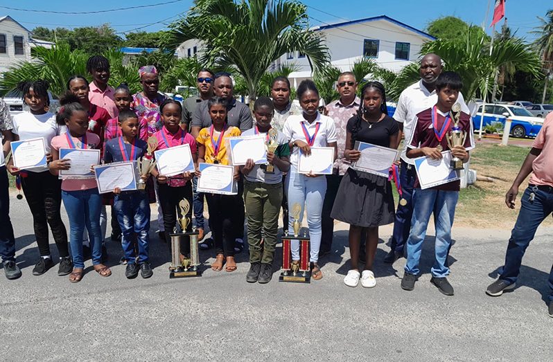 The Spelling Bee winners with their certificates and trophies (GPF photo)