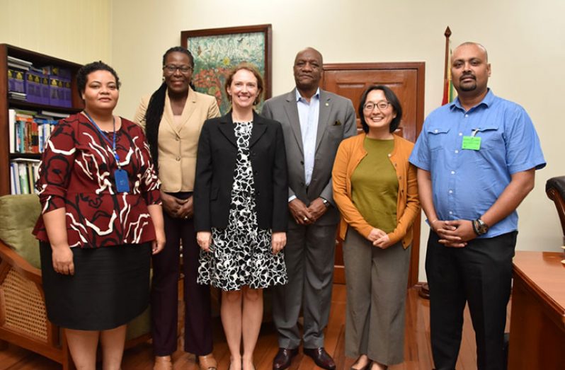 Minister of State, Joseph Harmon and top officials of UNDP and the Department of Environment