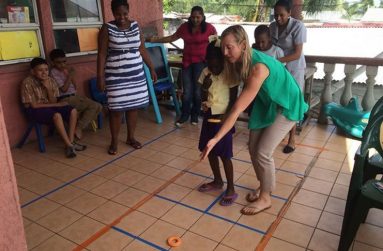 Gross motor lesson with Occupational Therapist, Jen
