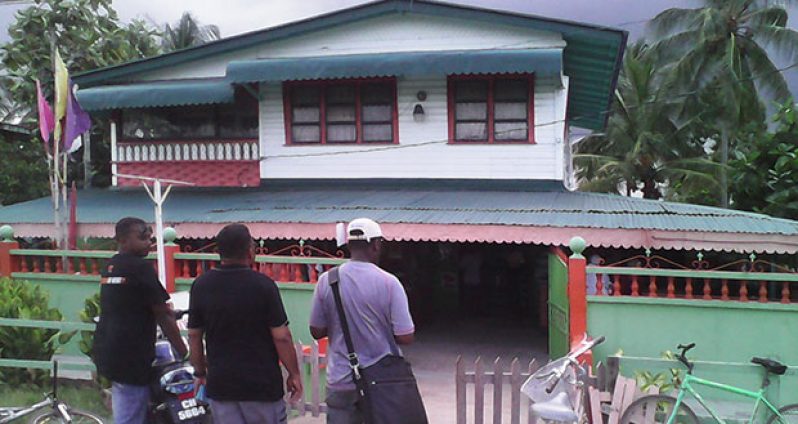 The business place at Edinburgh Scheme, East Bank Berbice which came under bandit attack