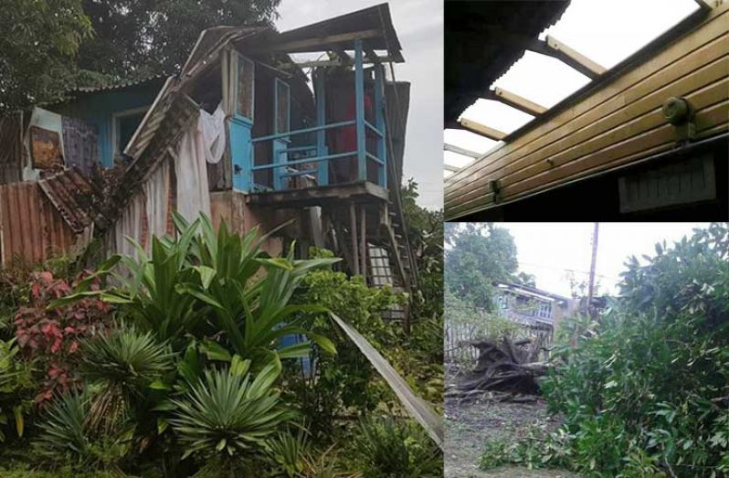 Photos showing the damage done to some of the buildings that were affected by the freak storm