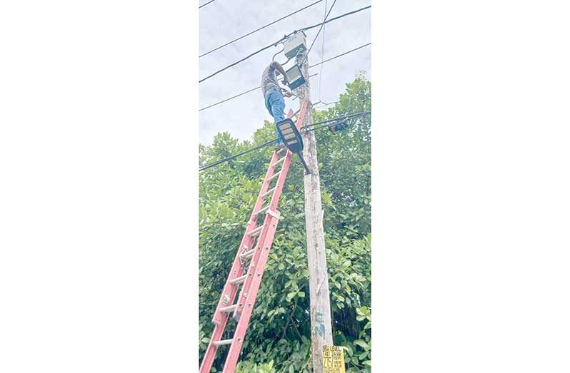 Street Lights installed by CDC members in the village