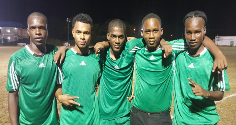 Chase Academy’s strike squad! (L-R) Josiah Charles, Ralph Parris, Keith Caines, Ryan Hackett and Kelsey Benjamin.