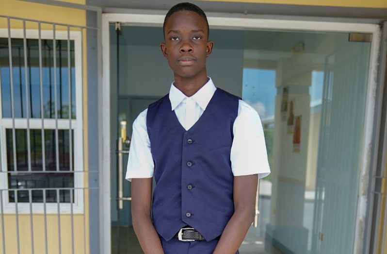 Westminster Secondary Grade 10 student, Akeem Albert 