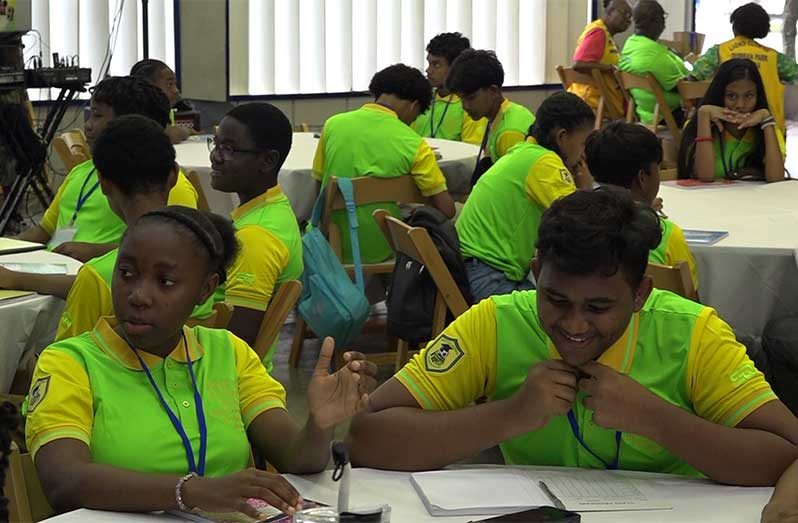 Some of the students at the Pele FC Alumni Annual Youth Development Seminar