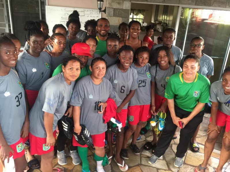 The Guyana Football Federation national team visits  the pool