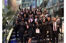 Sufeena Supaul alongside fellow Guyanese graduates at the Hugh Wooding Law School (Credits: Sufeena Supaul)