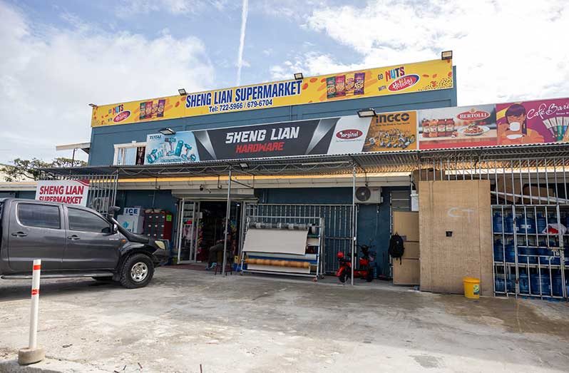 The unauthorised supermarket at Lot 22 Bel Air Village, Georgetown