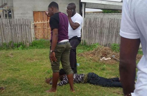 Cordell Fraser being guarded by ranks after being caught
