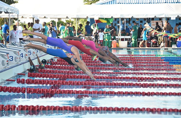Action at this year’s Goodwill Swim Meet