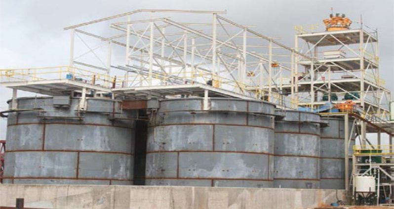 The Carbon In Leach tanks (CIL Tanks) for the Troy Resources gold extraction process at Karouni, substantially complete