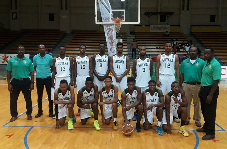 The victorious Guyana team and coaches