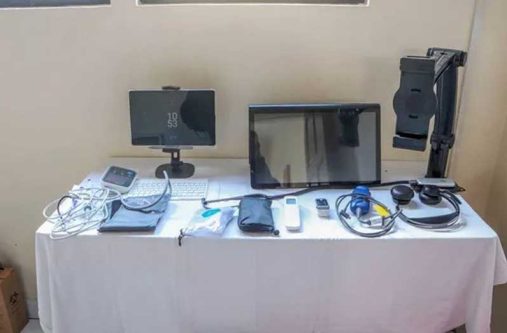 The equipment used for telemedicine