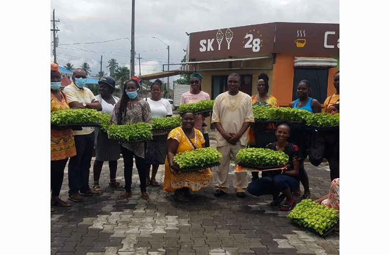The participants of the Queen of the Gardening Competition