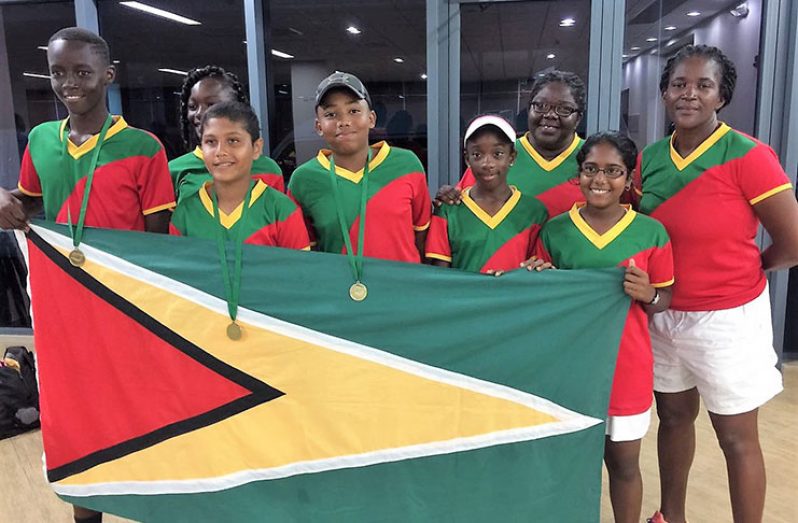 Team coach Shelly Daly, (right) with GLTA’s Grace McCalman and the participants
