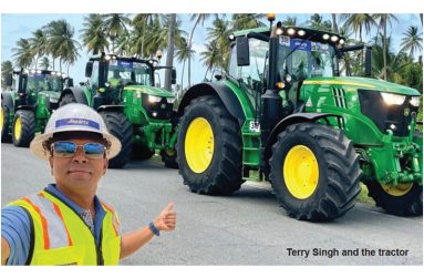 Terry Singh and the tractor