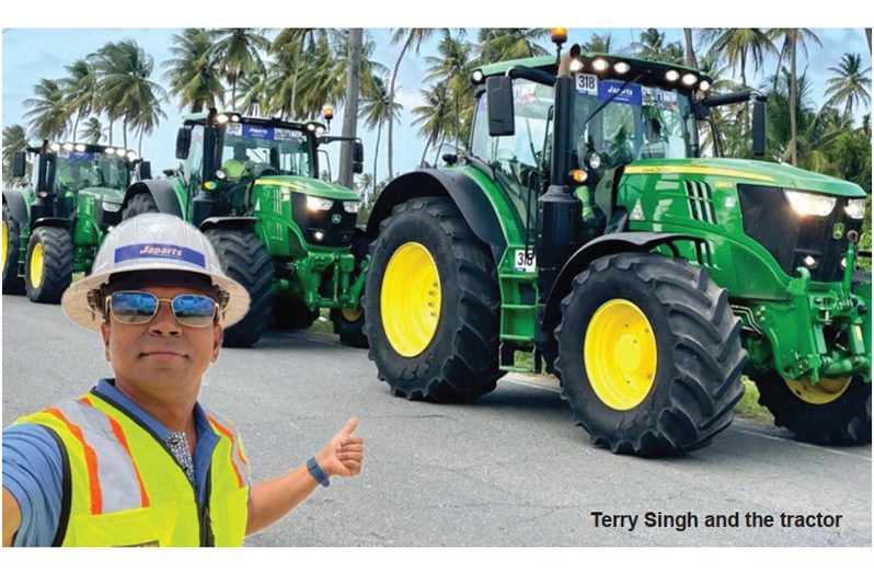Terry Singh and the tractor