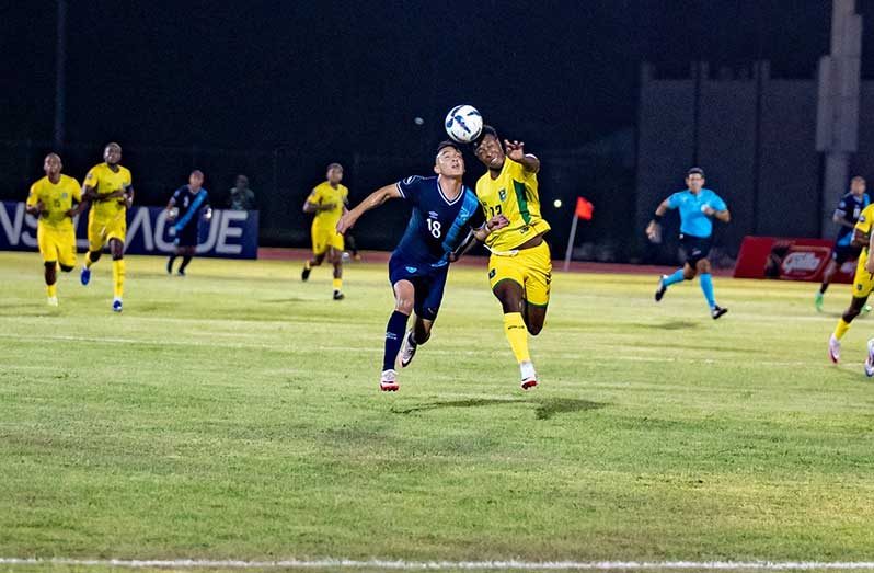 The Golden Jaguars face a tough test against a strong Guatemalan side (PHOTO: News Room)  