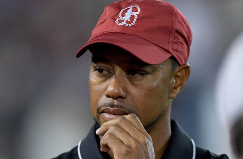 Tiger Woods appeared at the Stanford football game this weekend. (Getty Images)