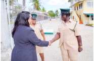Minister of Human Services and Social Security, Dr Vindhya Persaud, during her recent visit to the Timehri Prison (Photo: MHSSS/Facebook)