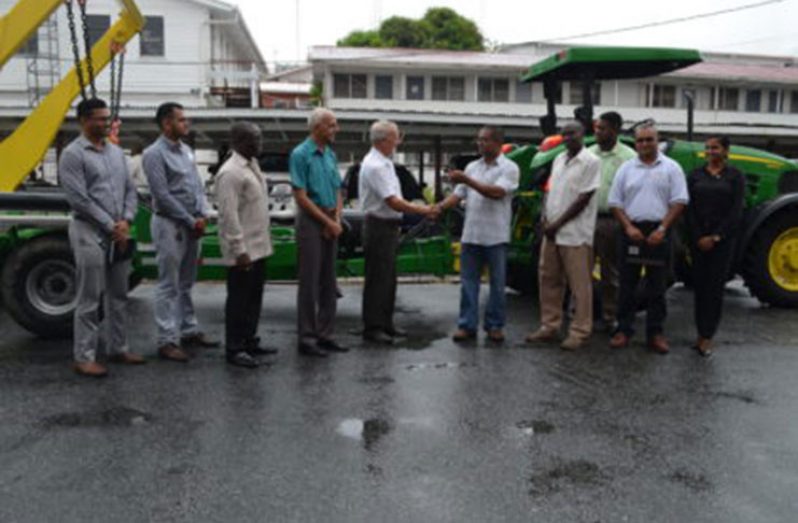 Ministry Of Communities Hands Over Tractor Hydraulic Lift Trailer To Region 8 Guyana Chronicle