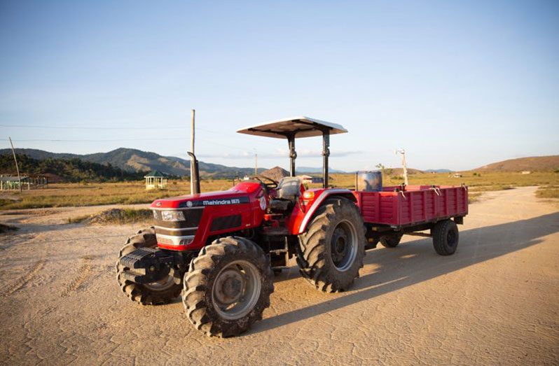 One of the 112 tractors given to hinterland communities to boost agriculture (DPI photo)