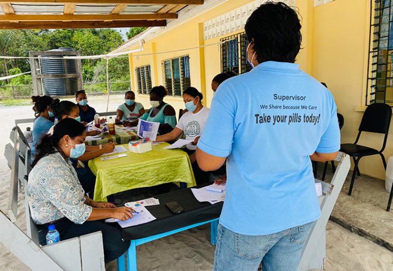 Dr. Sooknaraine conducting a training exercise at Lima Sands.