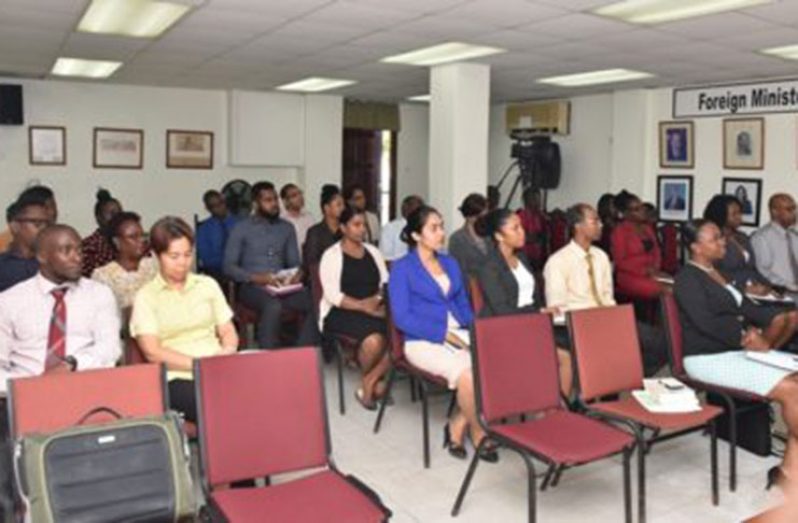 Trade officials participating in the training at the Foreign Service Institute