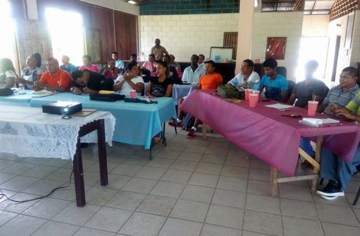 Village leaders at the training held at the Egbert Benjamin Conference Centre