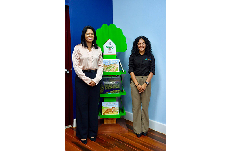 The Ministry of Education on Monday received an Information Tree from the EMC Foundation, providing access to a collection of books and educational resources developed by the Foundation.The initiative aims to promote greater access to educational materials, foster a love for reading and learning, and encourage the exploration of new ideas. Ms. Sonia Parag, Minister of Education, received the Information Tree during a handover attended by EMC Foundation Programme Coordinator, Ms. Sarah Singh. The Ministry of Education extended its appreciation to the EMC Foundation and the ExxonMobil Foundation for their support of this initiative and their contributions to education in Guyana (MoE photos)