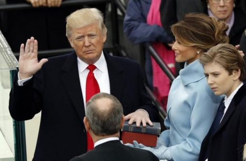 Donald J Trump takes the oath of office as the 45th President of the United States of America (Reuters photo)