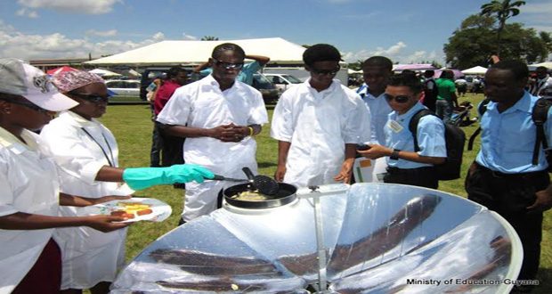 Sampling a meal from a solar cooker
