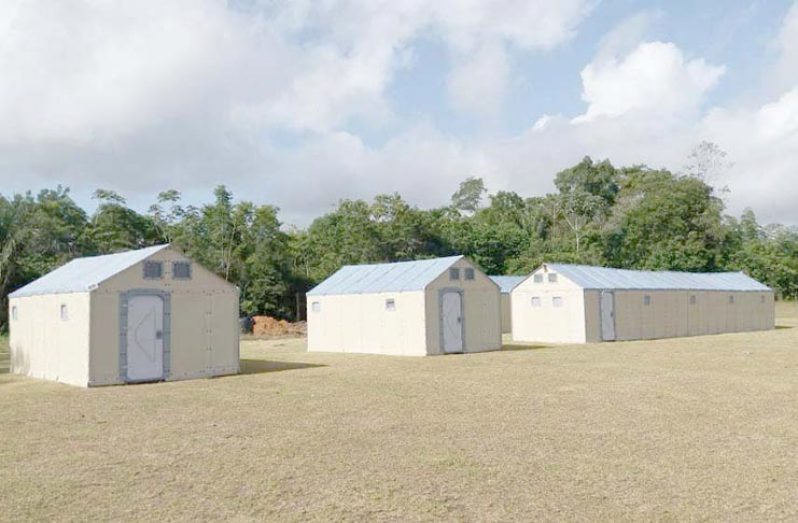 Some of the prefabricated housing units