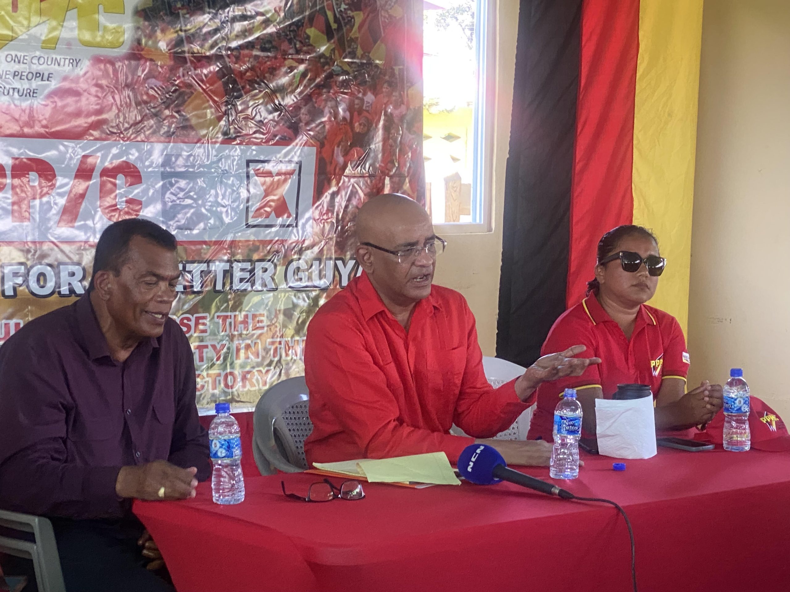 Vice President Dr Bharrat Jagdeo speaking at the Good Hope meeting