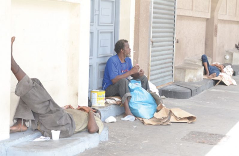 Vendors occupying the front of the Guyana Post Office (file photo)