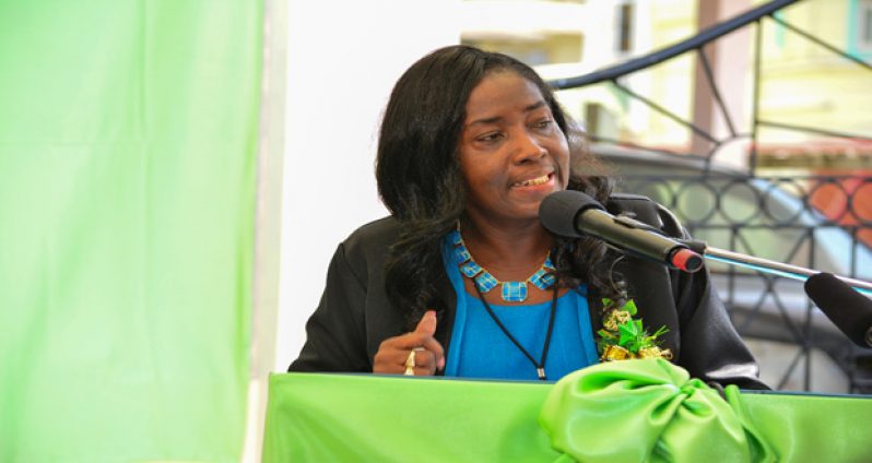 Newly-appointed: Minister Valerie Sharpe Patterson